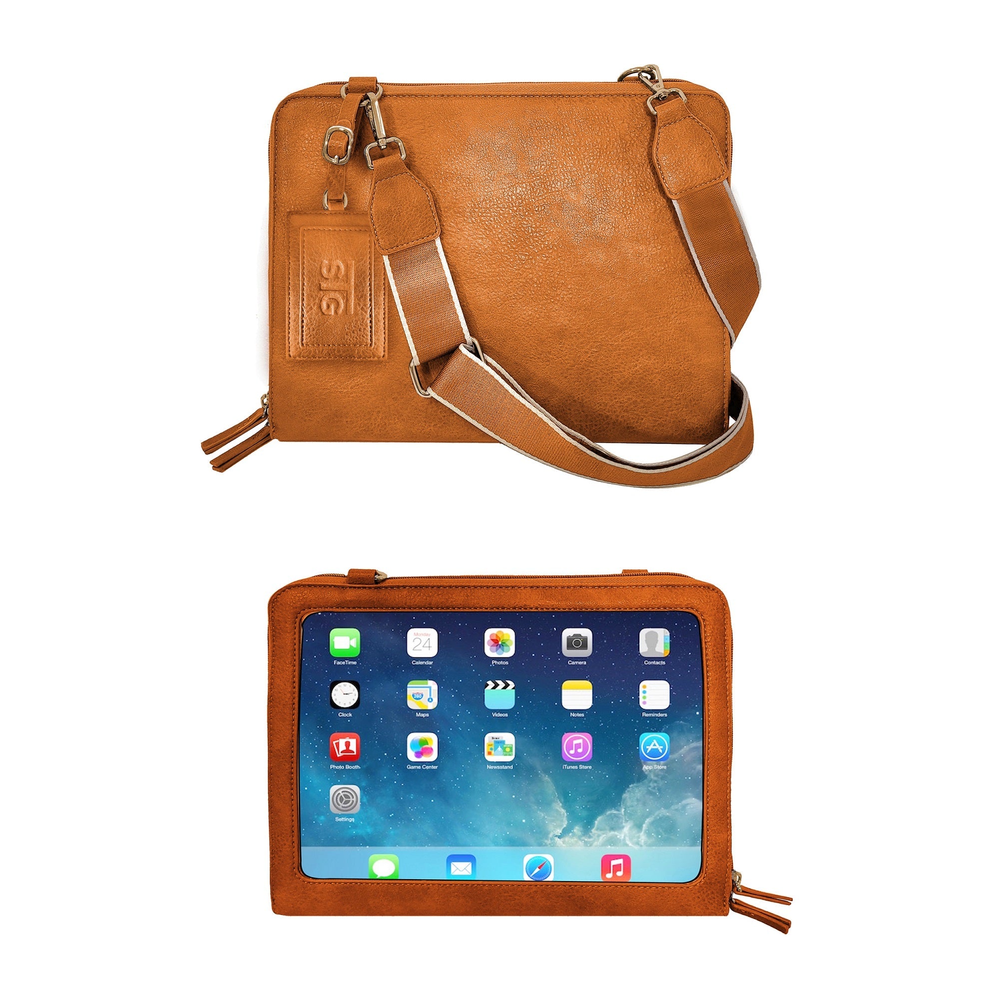 Tailored Tablet Case with Crossbody Strap & Pouch — A Gift She'll Use Every Day