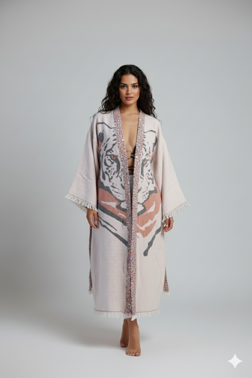 Tiger Jacquard Kimono – A Sophisticated & Stunning Gift for Grandma