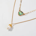 Gold Layered Abalone & Pearl Statement Necklace
