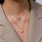 Gold Layered Abalone & Pearl Statement Necklace