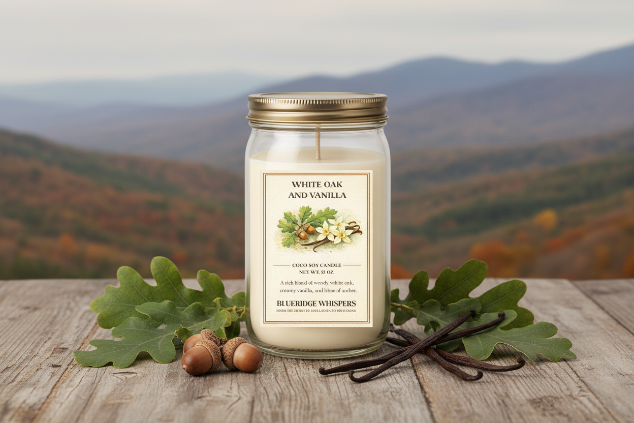 White Oak & Vanilla | Hand-Poured Warm Wood Candle
