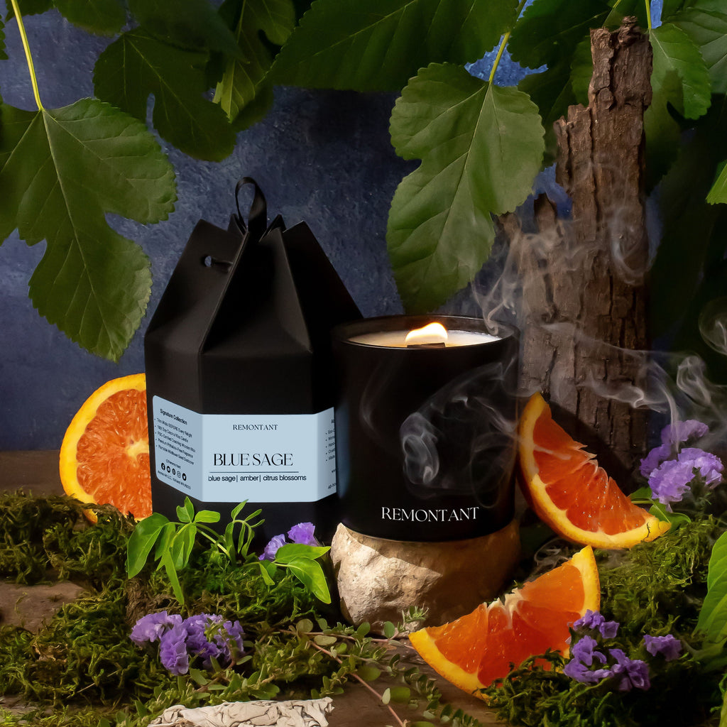 Blue Sage Candle | Blue Sage · Amber · Citrus Blossoms