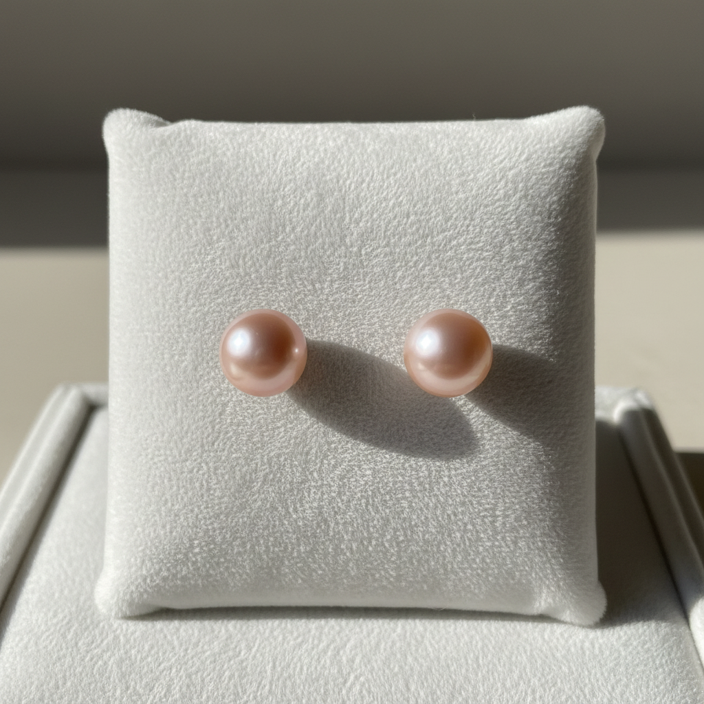 Champagne Pearl Earrings - Product Shot