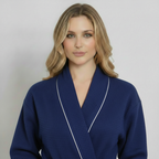 Knee-Length Waffle Robe for Women