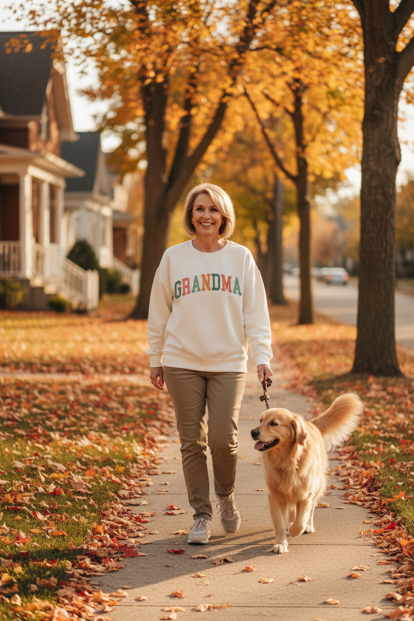 Grandma Graphic Sweatshirt - Dog Walk
