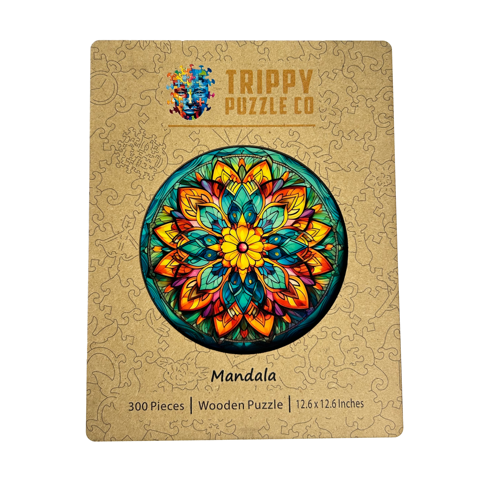 Mandala Shaped 300 Piece Wooden Jigsaw Puzzle | Trippy Puzzle Co