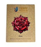 Rose Shaped 300 Piece Wooden Jigsaw Puzzle | Trippy Puzzle Co