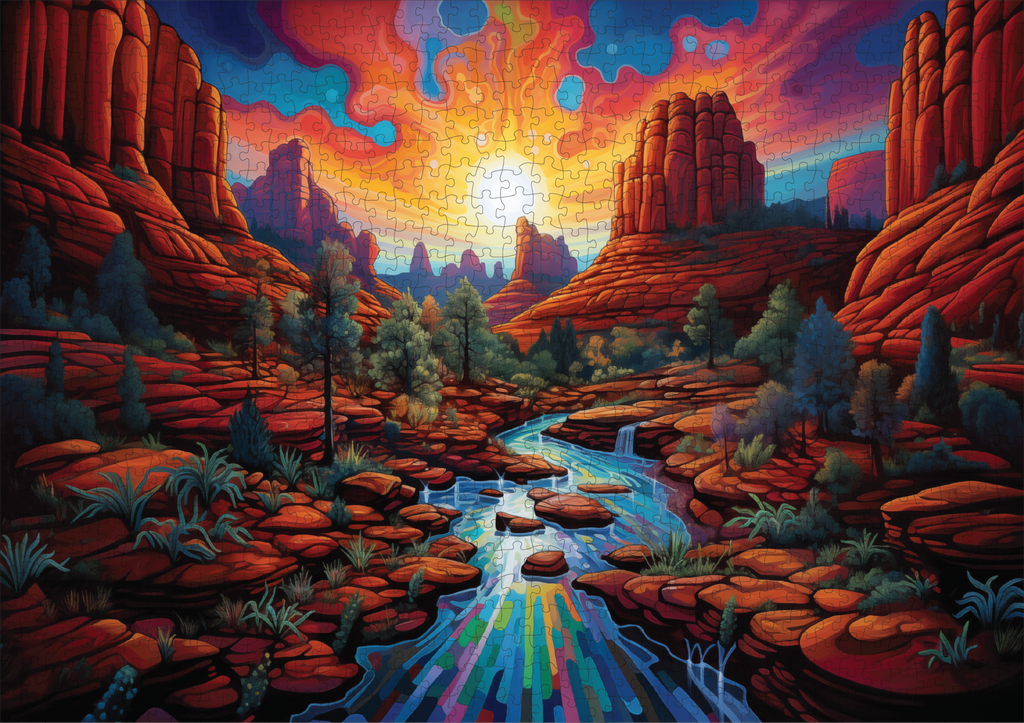 Sedona Sunset 1000 Piece Jigsaw Puzzle | Trippy Puzzle Co