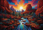Sedona Sunset 1000 Piece Jigsaw Puzzle | Trippy Puzzle Co