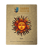 Sun Shaped 300 Piece Wooden Jigsaw Puzzle | Trippy Puzzle Co