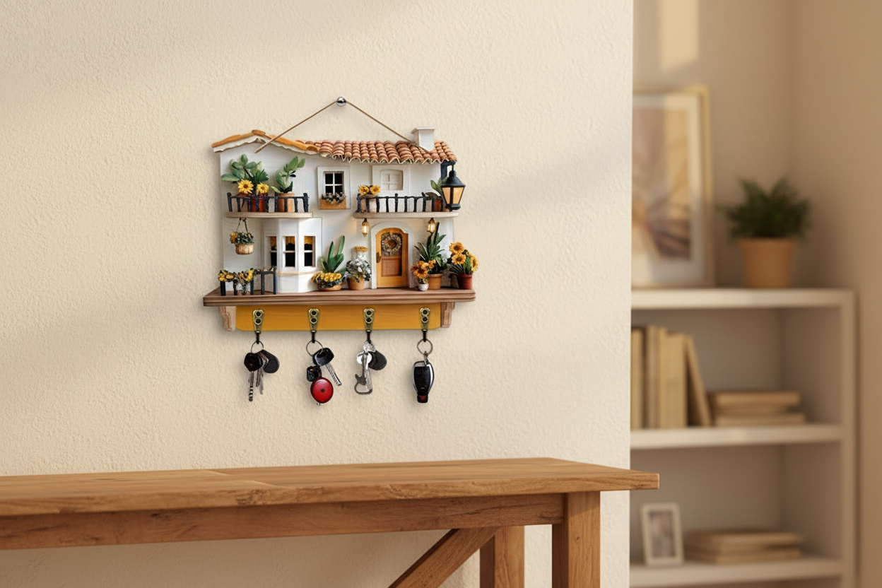 Sunflower Cottage Wooden Key Holder