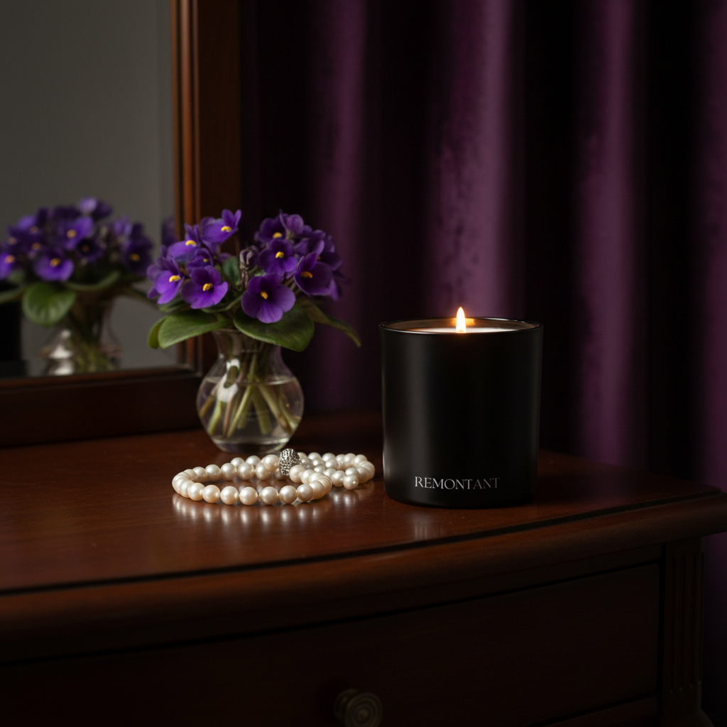 Violet Night Candle Lifestyle